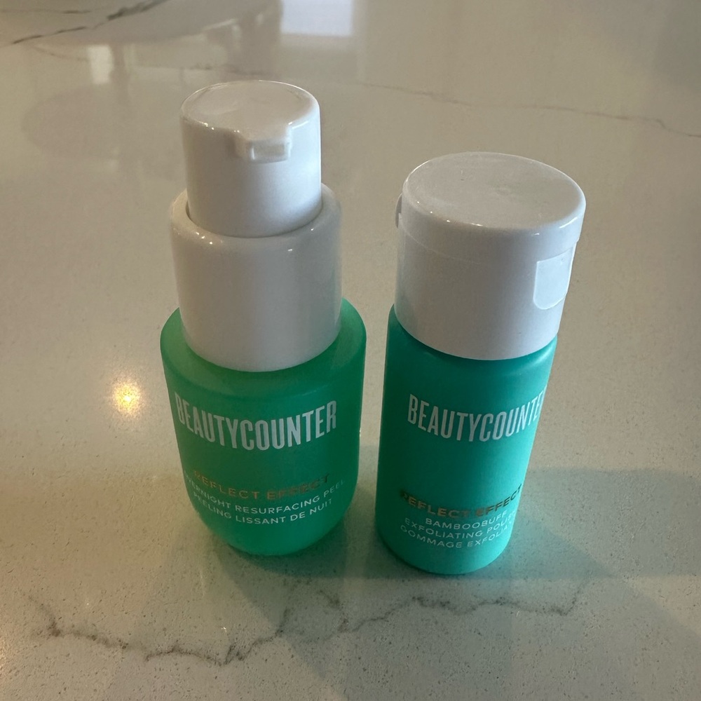 Beautycounter Reflect Effect Overnight Peel & Bamboo Buff Minis
